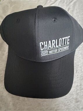 Charlotte Motor Speedway Black Embroidered Baseball Cap